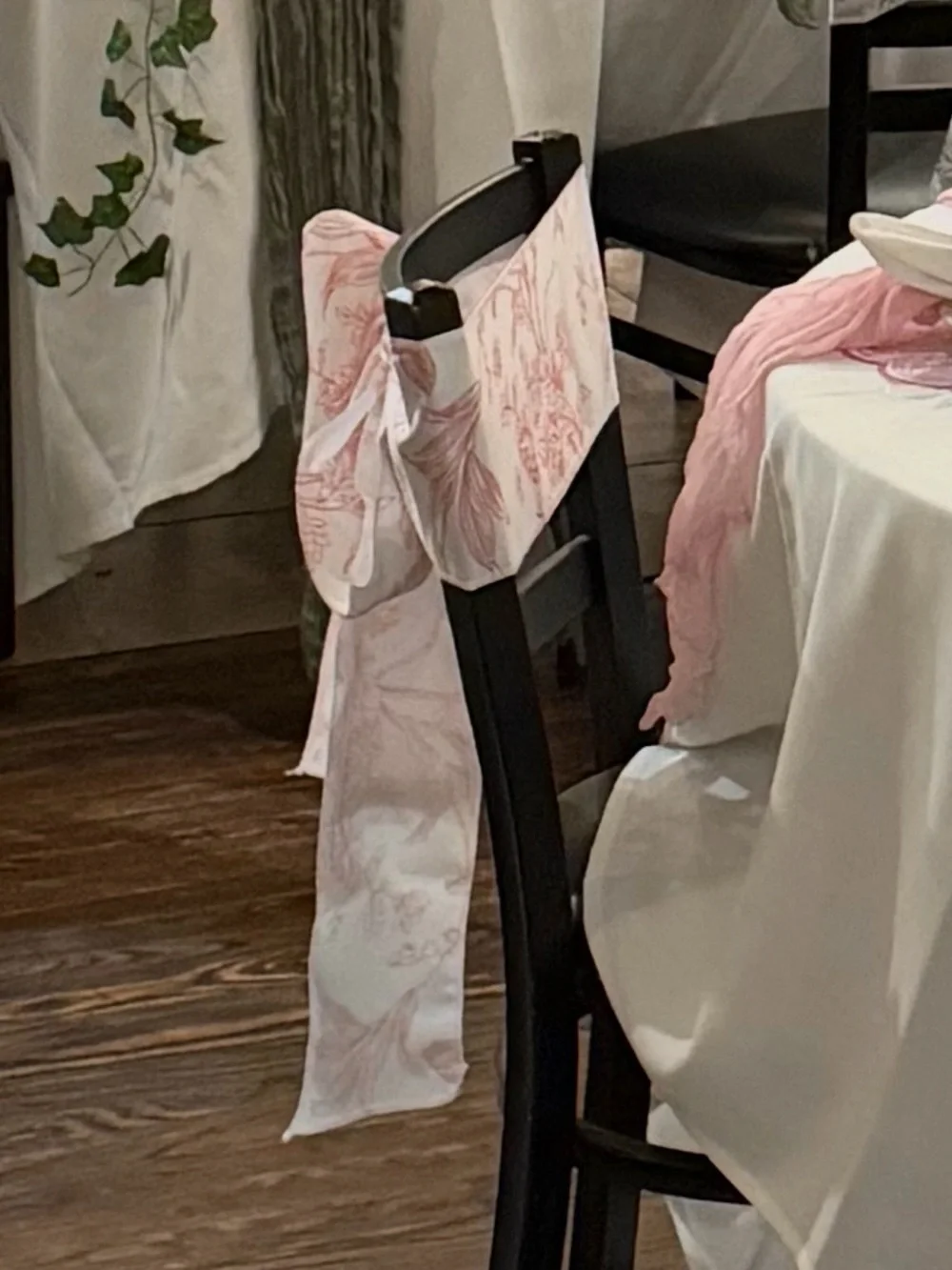 Polyester Chair Sashes French Toilet Floral Design reusable